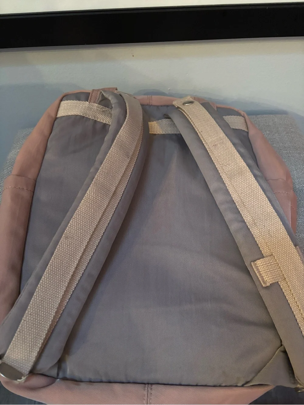 Pink Canvas Utility Backpack